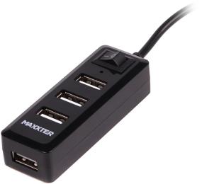 USB-хаб Maxxter HU2A-4P-AC-03
