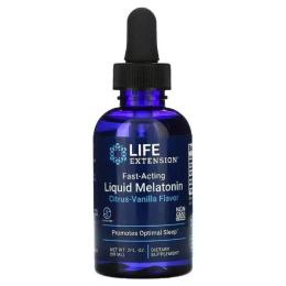 Амінокислоти Life Extension Мелатонін рідкий, швидкодіючий з цитрусово-ваніль (LEX-22342)