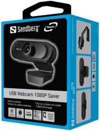 Веб-камера Sandberg Webcam 1080P Saver Black