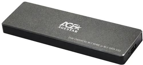 Зовнішня кишеня для диска AgeStar для M2 Type-C Black (31UBVS6C)