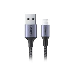 Дата-кабель Ugreen US199 2m USB (тато) - Lightning (тато) Black 60158