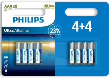 Батарейка Philips Ultra Alkaline LR03E8B/10 AAA блістер, 8 шт