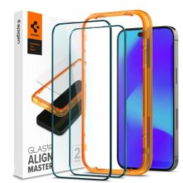 Захисне скло Spigen Glas.tR Align Master Full Cover 2-Pack для iPhone Black