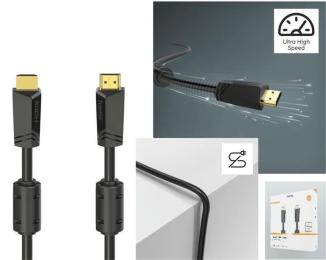 Відео-кабель HAMA 10m HDMI(тато)-HDMI(тато) Gold 00205009