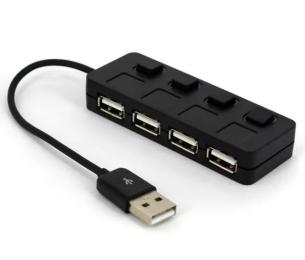 USB-хаб Voltronic YT-H4L-B Black USB 2.0, 4 ports