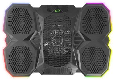 Підставка під ноутбук Esperanza EGC107 Breva with mobile phone stand Black RGB