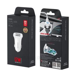 Автомобільний адаптер для телефона WK WP-C35 (2USB) White