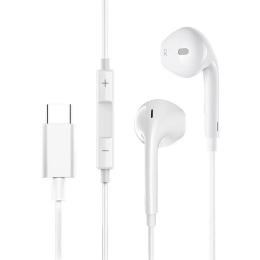 Дротові навушники SkyDolphin SR22 White Original design Type-C