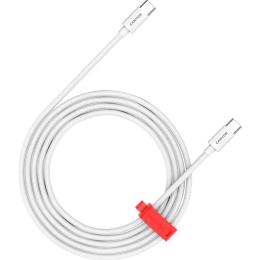 Дата-кабель Canyon CND-CC100AB12W USB Type-C (тато)  -  USB Type-C (тато), 1.2m White 100W