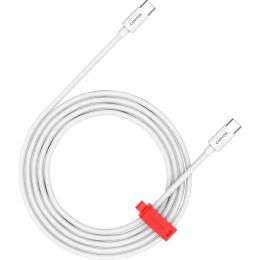 Дата-кабель Canyon CND-CC100AB20W USB Type-C (тато)  -  USB Type-C (тато), 2m White 100W