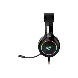 Накладні навушники Havit HV-H2232D Black ігрові, RGB пiдсвiтка