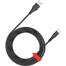 Дата-кабель Canyon CNS-AC18SC12B USB Type-A (тато)  -  USB Type-C (тато), 1.2m Black 18W
