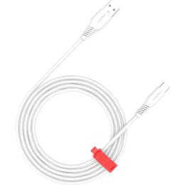 Дата-кабель Canyon CNS-AC18SC12W USB Type-A (тато)  -  USB Type-C (тато), 1.2m White 18W