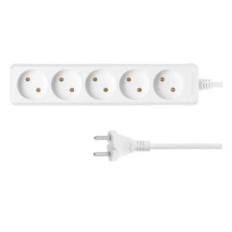 Мережевий фільтр 2E 2E-U0510M1.5 White 5 євро розеток 1.5 м