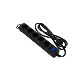 Мережевий фільтр 2E 2E-U05ES15M1.5BK Black 5 євро розеток 1.5 м