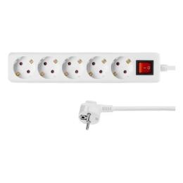 Мережевий фільтр 2E 2E-U05ES15M5 White 5 євро розеток 5 м