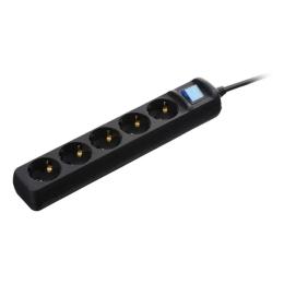 Мережевий фільтр 2E 2E-U05ES15M5BK Black 5 євро розеток 5 м