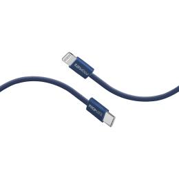 Дата-кабель Promate EcoLine-Ci120 USB Type-C (тато)  -  Lightning (тато), 1.2m Navy