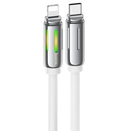 Дата-кабель Hoco U136 Prize USB Type-C (тато)  -  Lightning (тато), 1.2m White 27W
