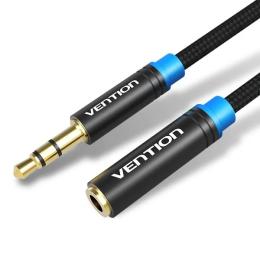 Аудіо-кабель Vention 3.5 mm(тато)-3.5 mm(мама) 2 m Black VAB-B06-B200-M