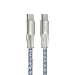 Дата-кабель WUW WUW-X201TCTC USB Type-C (тато)  -  USB Type-C (тато), 1m Gray