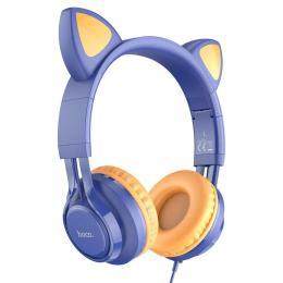 Накладні навушники Hoco Cat ear W36 Midnight Blue