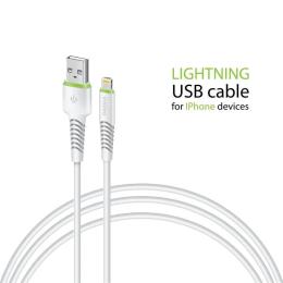 Дата-кабель Intaleo CBFLEXL2 2m USB(тато) - Lightning(тато) White
