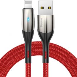 Дата-кабель Baseus Horizontal Data Cable USB for iP 2.4A 1m (CALSP-B09) Red