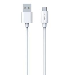 Дата-кабель Proda PD-B72m 1m USB(тато) - microUSB(тато) White