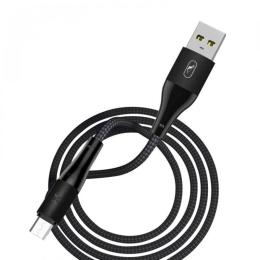 Дата-кабель SkyDolphin S49V 1m USB(тато) - microUSB(тато) Black LED Aluminium Alloy