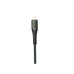 Дата-кабель SkyDolphin S01L 1m USB(тато) - Lightning(тато) Dark Green