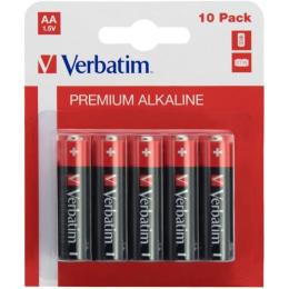 Батарейка Verbatim AA bat Alkaline 10шт Premium (49875)