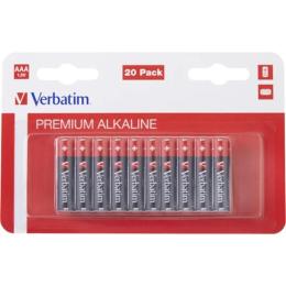 Батарейка Verbatim AAA bat Alkaline 20шт Premium (49876)