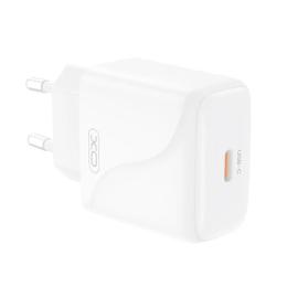Мережевий зарядний пристрій для телефона XO L141 White Single USB-C Fast Charger + TYPE-C cable (NB-Q231A)