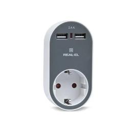 Мережевий фільтр REAL-EL CS-20 Gray White (EL123160002)