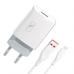 Мережевий зарядний пристрій для телефона SkyDolphin SC06V 1USB White + microUSB cable (MZP-000180)