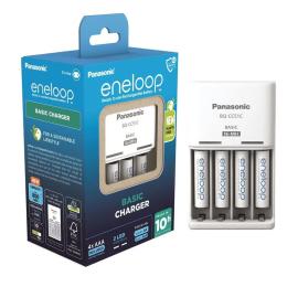 Зарядний пристрій для акумуляторів AA, AAA Panasonic Basic Charger BQ-CC51 + Eneloop 4xAAA 800 mAh plas K-KJ51MCD04E White