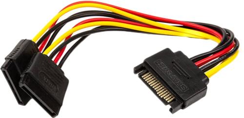 Кабель для підєднання накопичувачів інформації PowerPlant CA913169 SATA - 2xSATA 0.15 м