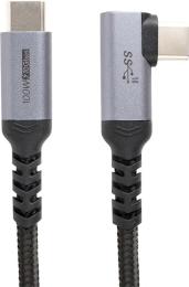 Дата-кабель PowerPlant CA913329 USB-C (тато) - USB-C (тато) 1 м Black