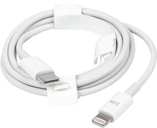 Дата-кабель PowerPlant CA913275 USB Type-C (тато) - Lightning (тато) 1 м White