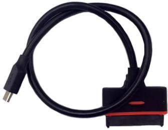 Кабель для підєднання накопичувачів інформації PowerPlant HC380114 Sata to Type-C (тато) Black