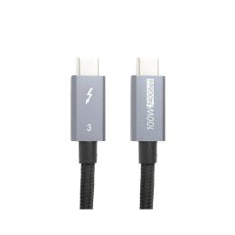 Дата-кабель PowerPlant CA913336 USB-C (тато) - USB-C (тато) Black