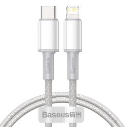 Дата-кабель Baseus PD 20W (CATLGD-02) White Type-C to Lightning 1M