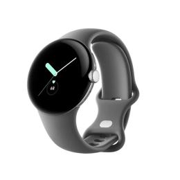 Смарт-годинник Google Pixel Watch Polished Silver Case/Charcoal Active Band