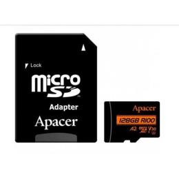 Карта памяті Apacer AP128GMCSX10U8-R 128 GB microSDXC Black UHS-I U3 V30 A2 + SD-adapter
