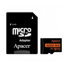 Карта памяті Apacer AP512GMCSX10U8-R 512 GB microSDXC Black UHS-I U3 V30 A2 + SD-adapter