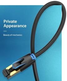 Патч-корд Vention IKABF Black CAT8 SSTP Ethernet 1 м