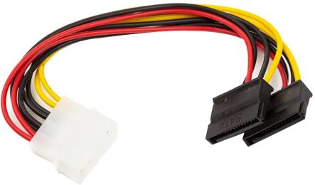 Кабель для компютерних комплектуючих PowerPlant CA913060 Molex - 2хSATA 0.15 м