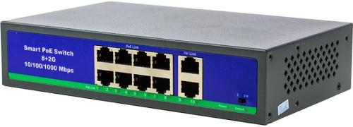 Світч PowerPlant POE802L Blue