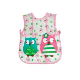 Слинявчик Mega Zayka MGZ-0607 Pink клейончатий на завязках